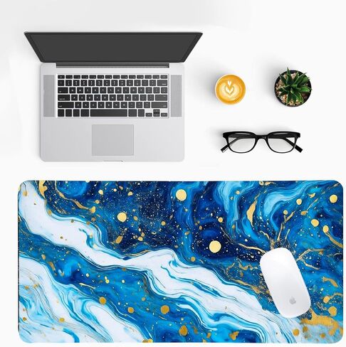 Book Lover's Desk Mat, Large PU Leather Desk Pad with Non-Slip Base, Literary Office Keyboard Mat Ideal Gift for Readers, Gaming & Home Work （31.5 * 15.75in） in Saudi Arabia