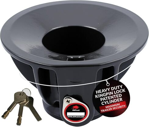 قفل العجلة الخامسة AMPLock U-LPCVR | قفل دبوس كينج شديد التحمل لمقطورات السفر | التصميم المخروطي | مقاومة فائقة ومقاومة للصدأ | صنع في أمريكا الشمالية in Kuwait