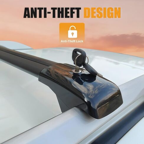 SYDSZ Roof Rack Cross Bars 300lb Compatible with Toyota RAV4 XA40 2013-2018, with Raised Side Rails, Heavy Duty Anti-Theft Aluminum Roof Rails Crossbars Rooftop Luggage Racks Carrier in Kuwait