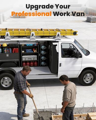 MELIPRON Van Partition Bulkhead Fit for Ford Econoline E150 E250 E350, Cargo Divider with Hinged Door & Acrylic Window, Van Interior Protection & Climate Control, Heavy Duty Steel, Black in Kuwait