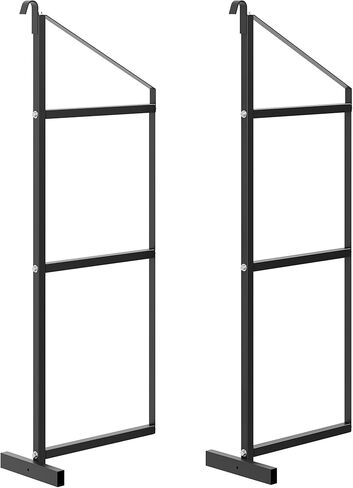 2 PCs Shipping Container Shelving Bracket, 22" D x 60" H, 3-Tier Powder Coated Steel Shelf Brackets, 1100 LBS Capacity, Quick Hang D Hook, for Cargo Storage, Warehouse, Garage, Heavy Duty in Saudi Arabia