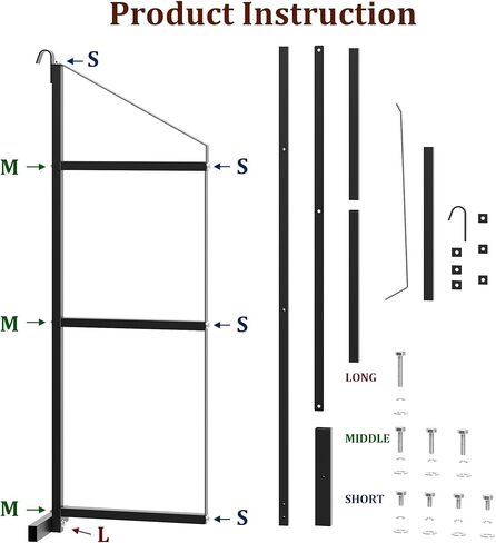 2 PCs Shipping Container Shelving Bracket, 22" D x 60" H, 3-Tier Powder Coated Steel Shelf Brackets, 1100 LBS Capacity, Quick Hang D Hook, for Cargo Storage, Warehouse, Garage, Heavy Duty in Saudi Arabia