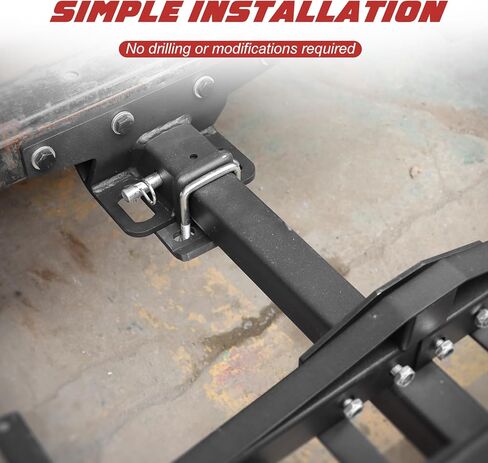 Motorcycle Hitch Carrier, 500LBS Heavy Duty Steel Dirt Bike Hauler Hitch Mount Rack with Loading Ramp, Anti-Tilt Locking Device for Truck, Car or SUV with 2" Hitch Receiver in Kuwait