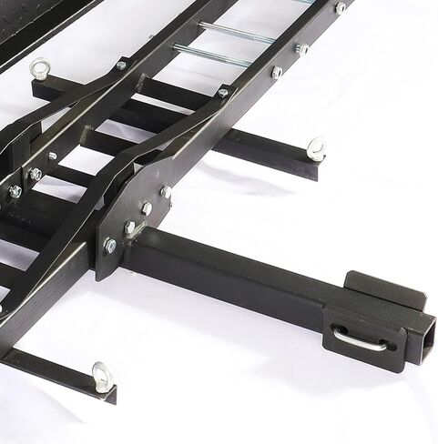 Motorcycle Hitch Carrier, 500LBS Heavy Duty Steel Dirt Bike Hauler Hitch Mount Rack with Loading Ramp, Anti-Tilt Locking Device for Truck, Car or SUV with 2" Hitch Receiver in Kuwait