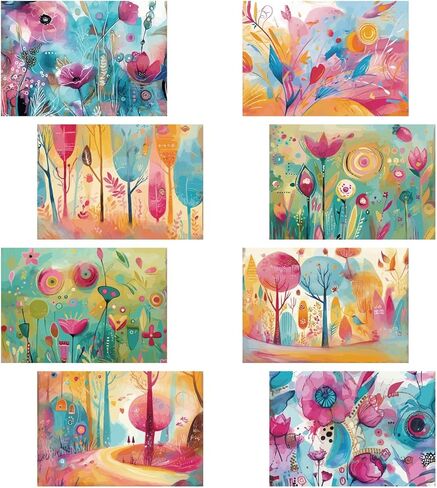 CRASPIRE 8 Sheets 8 Styles Cat Flower Window Stickers Kitty Spring Floral PVC Adhesive Glass Window Clings Peel and Stick to Prevent Birds Strikes for Sliding Glass Doors Home Decor in Saudi Arabia