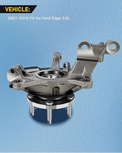 OCPTY Wheel Hub Bearing Steering Knuckle Assembly Front Driver (Left) Side 2007-2010 Fit for Ford Edge 3.5L LK055 in Saudi Arabia