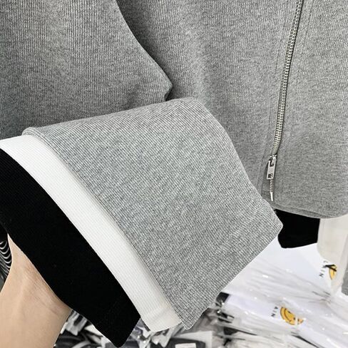 Women's Cropped Zip Up Cardigan Sweater Y2K Fitted Ribbed Hoodie with Double Zipper Short Streetwear Top in Saudi Arabia