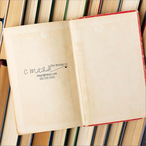 Self Inking Return Address Stamp - Custom 4 Line Personalized Address Stamp for Envelopes, Wedding Invitations, Business, Mailing Labels (Beckham Heart) in Kuwait