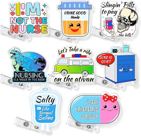4 Pcs Cute Funny Anatomical Heart Badge Reel Retractable Nurse Accessories Cardiac Cardiology Healthcare Nursing Medical Badge Holder Badge Clip Social Worker Doctor RN CNA LPN ID Card Gifts in Saudi Arabia