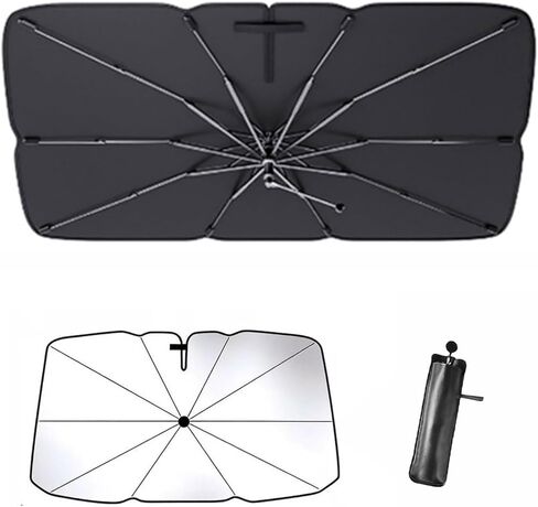 Car Windshield Sun Shade Umbrella for Chevrolet Camaro 1967-2024 2025 2026, Foldable Reflective Front Window Cover, Sun Protector, Heat Shield Fits Most Sedans & Compact SUVs,S 125 x 65 cm in Kuwait