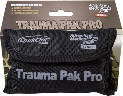 Adventure Medical Kits Trauma Pak Pro with Quikclot & Trauma Tourniquet - First Aid Emergency Kit with Tourniquet, QuikClot Flexible Gauze, Nitrile Gloves & More - Stops Bleeding Fast with Kaolin in Kuwait