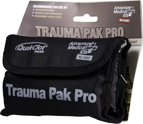 Adventure Medical Kits Trauma Pak Pro with Quikclot & Trauma Tourniquet - First Aid Emergency Kit with Tourniquet, QuikClot Flexible Gauze, Nitrile Gloves & More - Stops Bleeding Fast with Kaolin in Kuwait
