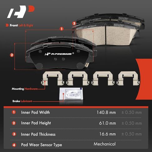 A-Premium Front Ceramic Brake Pads Set Compatible with Hyundai Elantra 2017-2020, Tucson 2016-2021 & Kia Sportage 2017-2022, 4-Pack in Saudi Arabia