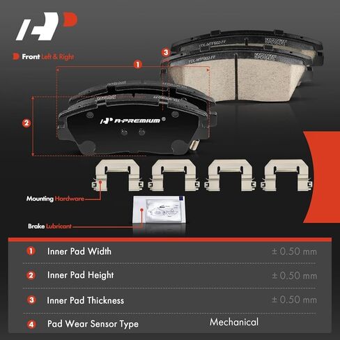 A-Premium Front Ceramic Brake Pads Set Compatible with Hyundai Elantra 2017-2020, Tucson 2016-2021 & Kia Sportage 2017-2022, 4-Pack in Saudi Arabia