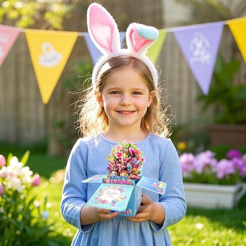 3D Easter Pop Up Cards Happy Easter Pop Up Cards for Kids Easter Eggs Bunny Flower Greeting Card with Envelopes Spring Greeting Card Easter Gifts for Kids Boy Girl Son Daughter Granddaughter in Kuwait