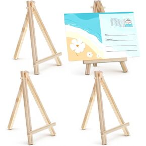 4 Pcs Mini Easel Wooden Mini Easel Stand A-Shaped Small Wooden Easels for Painting Display Cards Small Canvases Artist Crafts Photos Mobile Phones Home Decoration in Kuwait
