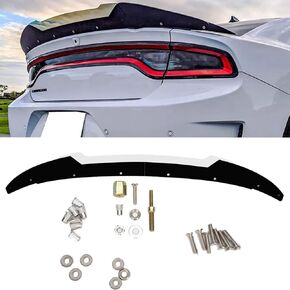 Fit for Gloss Black Rear Wickerbill Spoiler for Dodge Charger 2015-2022 SRT ScatPack Hellca Add-on 2-Piece Rear Wicker Bill Spoiler with RivNut Tool in Kuwait