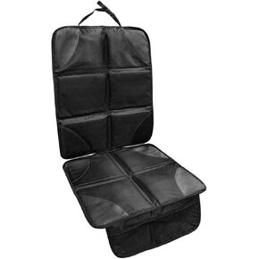 وسادة حماية مقعد السيارة، غطاء مقعد السيارة من القماش المقاوم للماء 600D مع بطانة سميكة وجيوب تخزين، حصيرة غطاء حماية كبيرة مضادة للانزلاق لمعظم المقاعد الأمامية للمركبة (أسود) in Kuwait