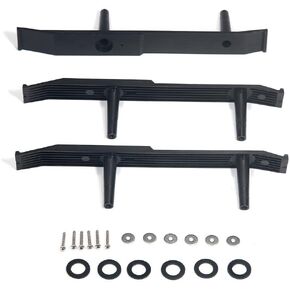 طقم دعامة لوحة زخرفة الباب الخلفي باللون الأسود غير اللامع يناسب 1987-1996 Ford F150/F250/F350، استبدل E7TB-9942502 E7TB-9942596 E9TB-994250 E9TB-9942596 in Kuwait