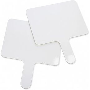 2PCS Dry Erase Answer Paddles with Handle, Handheld Double Sided Dry Erase Signs Mini White Boards Quick Response Board for Teaching Office Meeting Games Supplies in Kuwait