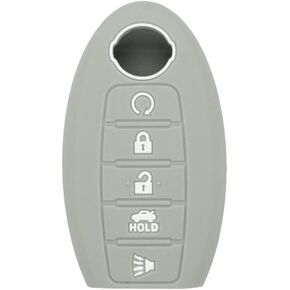 غطاء حماية من السيليكون DSP مع حامل سترة جلدية متوافقة مع مفتاح التحكم عن بعد الذكي Nissan 5 أزرار Fob 4+1 BTN CV2502 أصفر in Kuwait