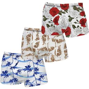 ملابس داخلية بوكسر للرجال من مثير كود 1701 مع طباعة نمطية، سراويل داخلية ناعمة ومريحة للرجال، عبوة من 3 قطع in Kuwait