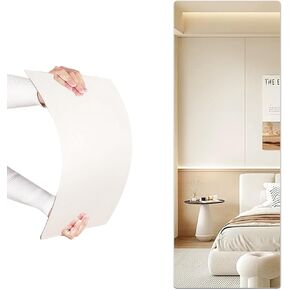 مرآة لكامل الجسم من الأكريليك - مرآة حائط مقاومة للكسر ذاتية اللصق، رفيعة للغاية 0.06 بوصة وخفيفة الوزن للصالة الرياضية المنزلية وغرفة النوم وباب الخزانة - سهلة التركيب بدون إطار (1، مستطيلة، 20 بوصة عرض × 57 بوصة طول) in Kuwait