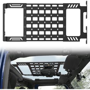 لوحة مولي لرف السقف الصلب لـ Wrangler JL JLU & Gladiator JT 2018-2025، رف سقف البضائع للوحة مولي العلوية، بدون حفر (ليس للجزء العلوي الناعم) in Kuwait