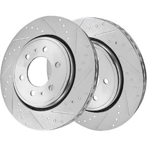 Front Brake Rotors for 2010 2011 2012 2013 2014 2015 2016 2017 2018 2019 2020 Ford F-150, 2007-2021 Expedition Lincoln Navigator Drilled and Slotted Brakes Replacement [13.78" Front Rotor] in Kuwait