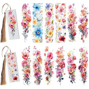 24pcs UV DTF Cup Wrap for Acrylic Bookmarks, Easy Application, UV DTF Transfer Paper for Personalizing Books, Journals, and More, Bookmarks for Reading (Flowers) in Kuwait