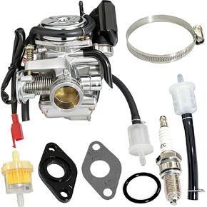 GY6 150cc المكربن ​​ل 125cc 150cc GY6 4 السكتة الدماغية محركات الكهربائية الاختناق دراجة نارية سكوتر الدراجة ATV الذهاب كارت جزء 24 مللي متر Carb QMJ/QMI157 QMJ/QMI152 in Kuwait