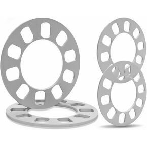 4 Pack Universal Wheel Spacers, 1/5" (5mm) Die Cast Replacement Wheel Spacer for 5 Lugs Wheels/Rims, Fits 100-120mm Multiple Bolts Pattern, 5x100, 5x108, 5x110, 5x112, 5x114.3, 5x115, 5x120 in Kuwait