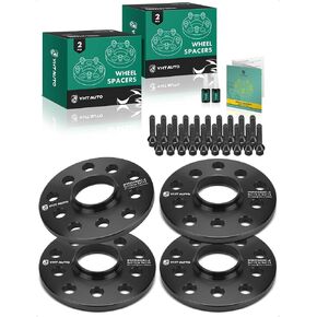 YHTAUTO 5x100/5x112mm فواصل العجلات المركزية 10 مم متوافقة مع أودي، موديلات فولكس فاجن، A4، TT، جيتا، باسات، فواصل إطارات الجولف مع مسامير M14x1.5، تجويف محور 57.1 مم 5 عروة 4 قطع باللون الأسود in Kuwait