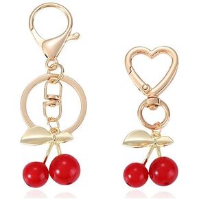 الكرز المفاتيح مجموعة حقيبة سحر المحفظة التبعي لطيف المرأة مفتاح سلسلة سيارة حلقة رئيسية ضرورية لعشاق الموضة in Kuwait