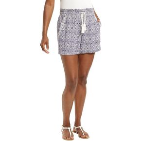 Briggs New York Women's Linen Blend Pull-On Summer Shorts with Pockets and Drawstring in Kuwait