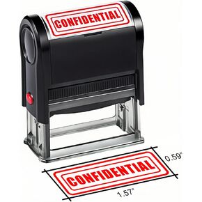 Self Inking Confidential-Stamps Rubber Office Stamps for Business Privacy Stamp Red Confidential Stamps Classified Stamp for Office Business Supplies Envelopes File Folder Chart in Kuwait