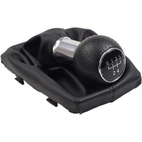AJHLJ® Manual Shift Knob with PU Leather Dust Cover - Compatible with Audi A4 8E B6 B7 (2000-2008) - Premium PU Leather,Direct Replacement Car Transmission Shift Stick (6 Speed-Red Line) in Kuwait