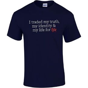 Twice Born Christian Faith Graphic T-Shirt, (My Identity & Life for His), Jesus, Bible Believing Apparel, for Men & Women in Saudi Arabia