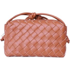 Woven Purse For Women Handmade Woven Evening Bag Pu Leather Wallet Fashion Crossbody Purse in Saudi Arabia