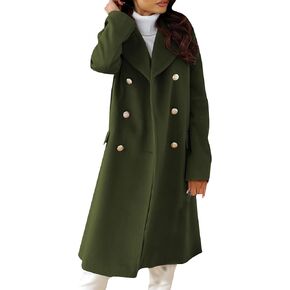 BOFETA Women Solid Color Long Sleeve Coat Lapel Collar Button Down Coats Casual Vacation Slim Jackets with Pockets in Kuwait