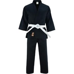 زي كاراتيه جي خفيف الوزن عادي مع حزام للأطفال والكبار للجنسين - الحزام متضمن in Kuwait