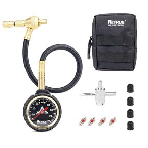 RETRUE Tire Deflator - 70 PSI Tire Deflators Kit with Gauge, 4x4 Adjustable Off Road Tire Air Down Tool for Trucks, ATV & Motorcycles, Black in Kuwait