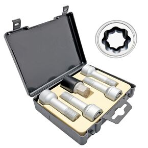 Wheel Lock Bolt Nut Set M14 X 1.5 X 45 Compatible with Mercedes-Benz AMG C300 E300 E350 S450 GLC300 CLS450 C43 C63 GLC43 S63 S65 G M R,301 Pattern Rim Anti Theft Lug Nuts Replace 0019901707 in Kuwait