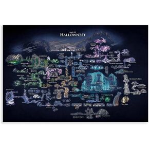 Zapeeitt Hollow Knight Map Game Poster Printing Canvas Art And Wall Decoration Modern Home Living Room Children's Room Bedroom Office Decoration 12x08inch(30x20cm) Unframe-style in Saudi Arabia