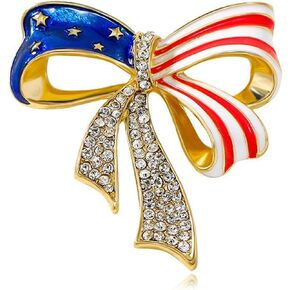 Dainty Crystal Brooch Butterfly Bow Elephant Enamel Rhinestone Brooch Pin I Love for Presidential Supporter in Kuwait