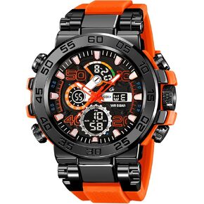 findtime Mens Watch Sport Military Watches Colorful Waterproof Digital Analog Watch Tactical Outdoor Big Face Wrist Watches Dual Time LED Luminous Alarm Stopwatch Relojes para Hombres in Kuwait