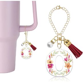 Letter Charms Accessories for Stanley Tumbler Cup, Initial Bag Charm for Women Initials Tassel Keychain Handle Charm in Kuwait