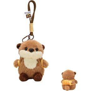 Cute Otter Keychain–Bag Charms Plush Keychains for Backpacks Purses Handbags & Car Keys,Birthday Gift for Women in Kuwait