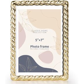 إطار صورة مقاس 4 × 6 بوصة إطار صورة معدني بتصميم عتيق مع حامل عرض عتيق زجاجي عالي الدقة لسطح الطاولة (فضي عتيق) in Kuwait