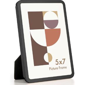 Axeman 4x6 Picture Frame-Metal Rounded Corner Frame 4x6, 4''x6''Photo Frame with Tempered Glass,Tabletop and Wall Display, One-Piece 4 By 6 Metal Picture Frame for images, Silver in Kuwait